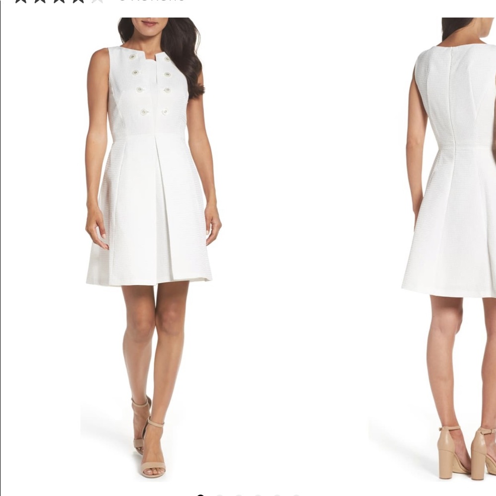 Tabard Jacquard Fit and Flare Dress